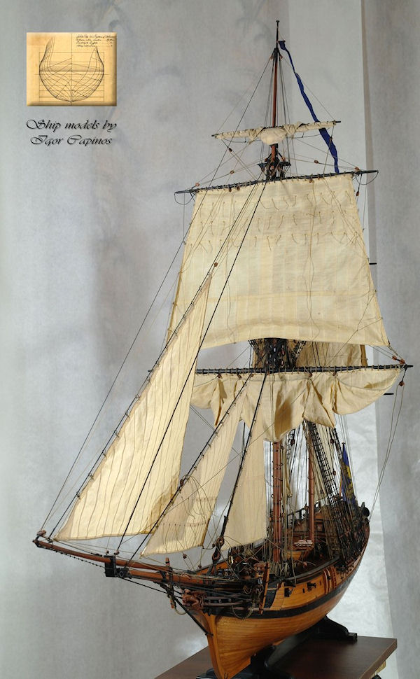 Image of 1:36 Scale Scratch Built Swedish Privateer