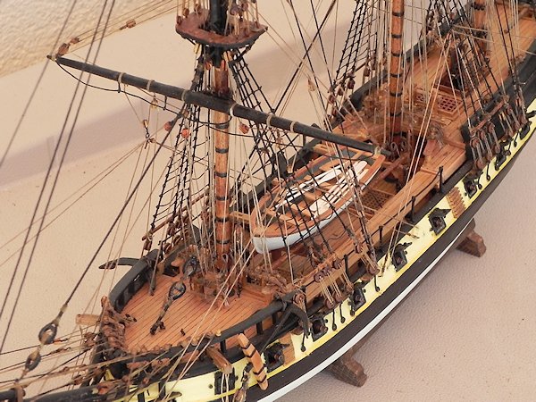 Image of Model Shipways Revolutionary War Privateer Rattlesnake some mods to represent HMS Cormorant after her capture by the British in 1783