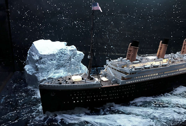 Image of RMS Titanic Iceberg Diorama